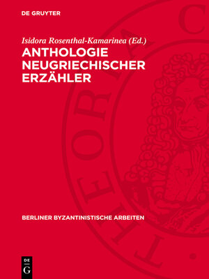 cover image of Anthologie neugriechischer Erzähler